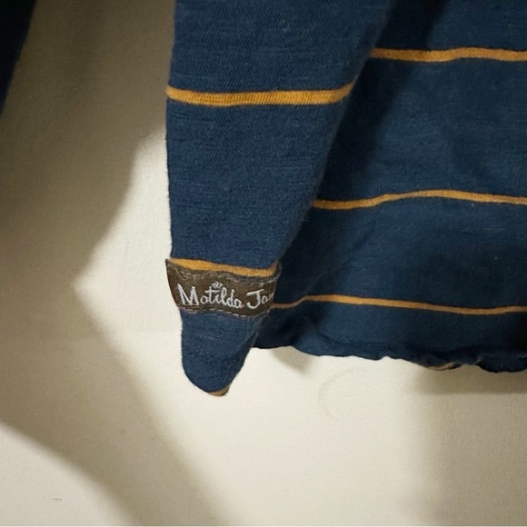 Matilda Jane Womens Blue Striped Long Sleeve Shirt Size Medium - Picture 7 of 9